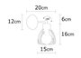 Opviq Kemah - N-1238 Lámpara de pared de cuerpo metálico Negro y Bronce